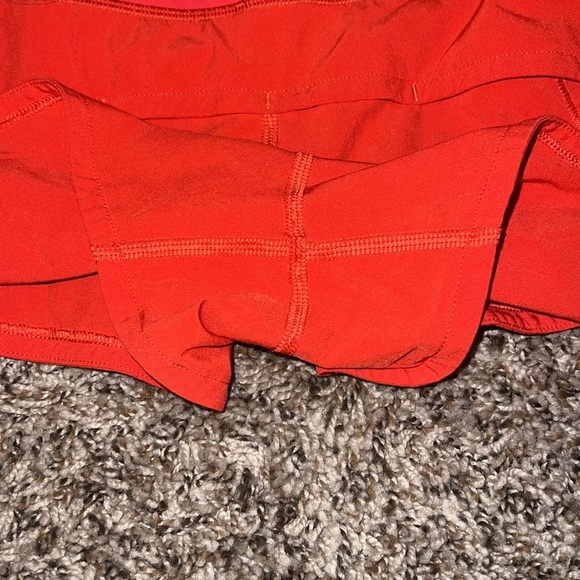 Orangish Red Lululemon Speed up 2” shorts - Picture 3 of 5